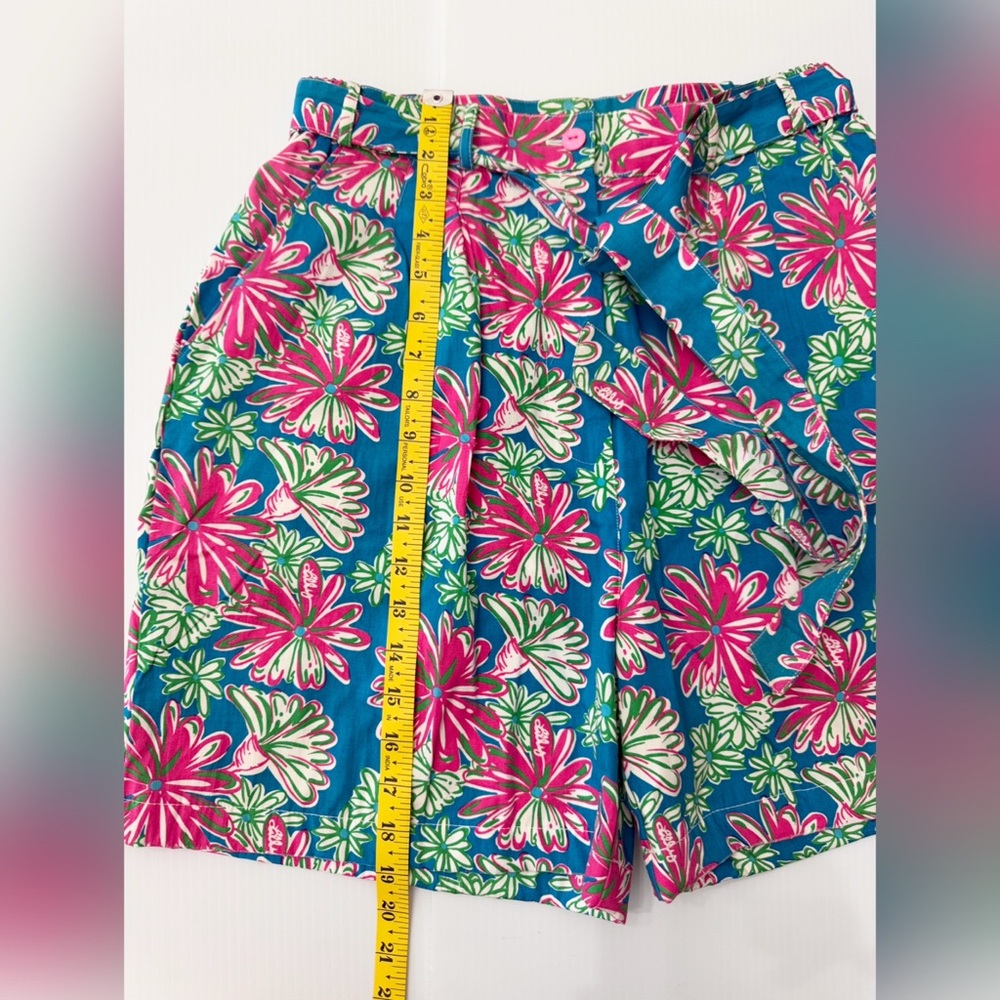 Floral Women's Shorts - Blue and Pink - Picture 13 of 16